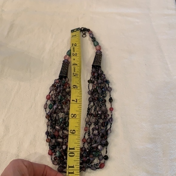 Chico’s glass bead multi strand colorful boho chunky style easy hook closure - Picture 6 of 7